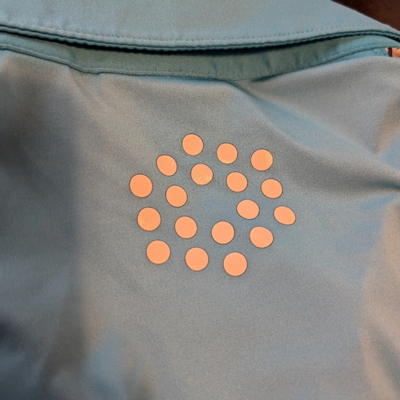 Puma Men's XL Golf Polo Shirt, Blue w/ Bright orange/white stripe detail - Picture 8 of 8